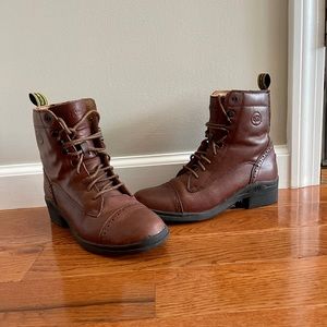 Hoof and Woof riding Boots Women Lace Paddock boot in Chocolate Brown